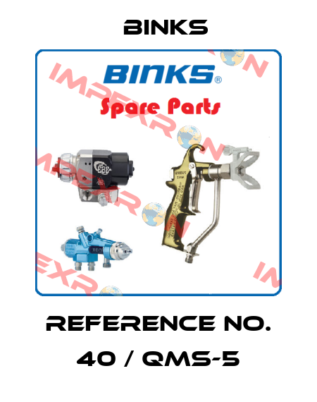 Reference No. 40 / QMS-5 Binks