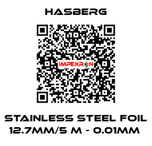 stainless steel foil 12.7mm/5 m - 0.01mm  Hasberg