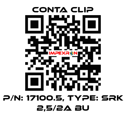 P/N: 17100.5, Type: SRK 2,5/2A BU Conta Clip