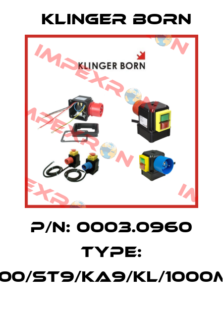 P/N: 0003.0960 Type: K700/ST9/KA9/KL/1000mm Klinger Born