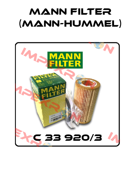 C 33 920/3 Mann Filter (Mann-Hummel)