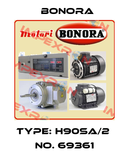  Type: H90SA/2  No. 69361 Bonora