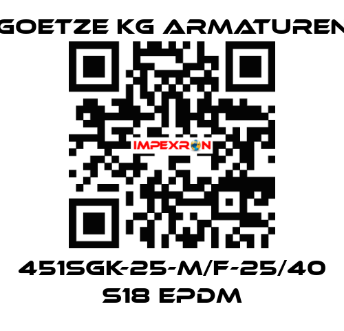 451sGK-25-m/f-25/40 S18 EPDM Goetze KG Armaturen