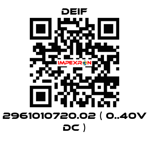 2961010720.02 ( 0..40V DC ) Deif