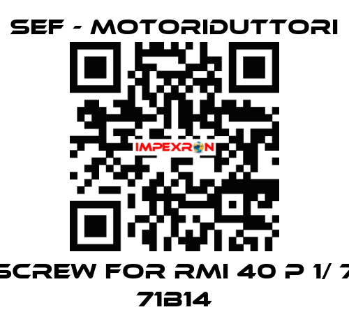 screw for RMI 40 P 1/ 7 71B14 SEF - MOTORIDUTTORI