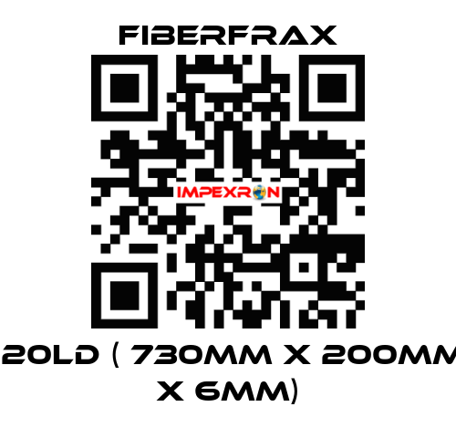 120LD ( 730mm x 200mm x 6mm) Fiberfrax