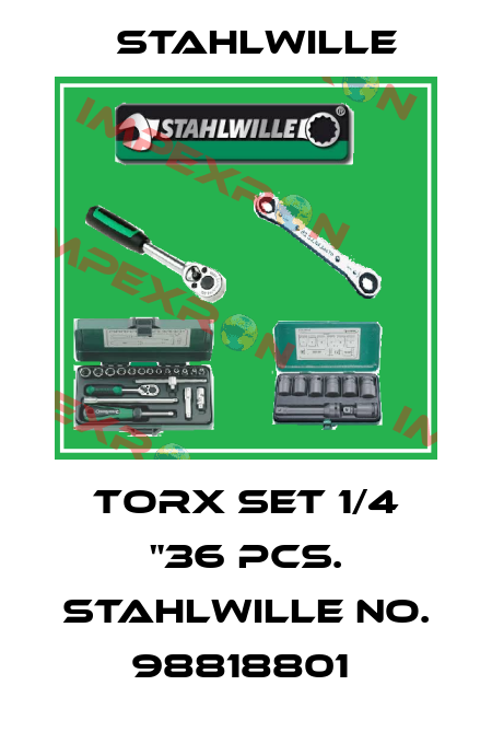 TORX SET 1/4 "36 PCS. STAHLWILLE NO. 98818801  Stahlwille