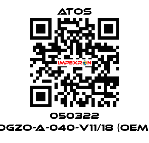 050322 DGZO-A-040-V11/18 (OEM) Atos