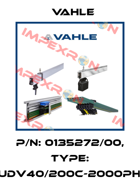 P/n: 0135272/00, Type: DT-UDV40/200C-2000PH-DB Vahle