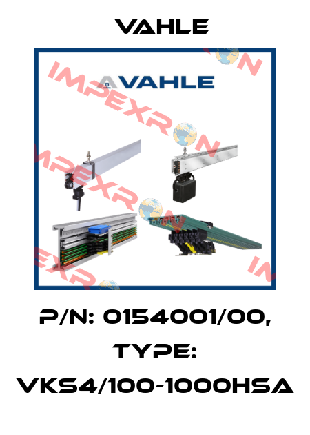 P/n: 0154001/00, Type: VKS4/100-1000HSA Vahle