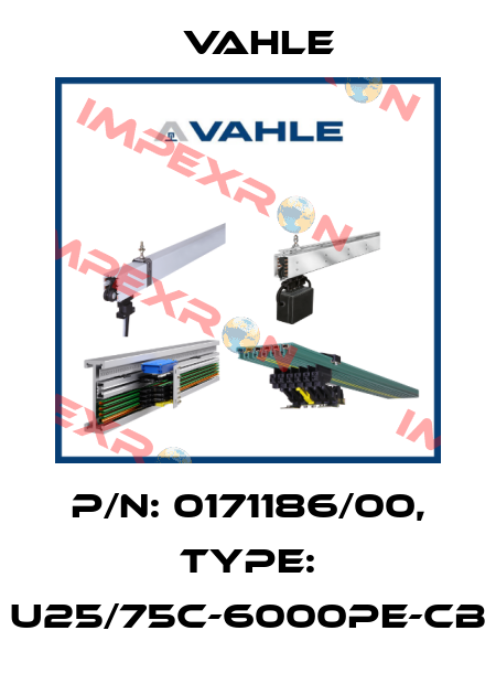 P/n: 0171186/00, Type: U25/75C-6000PE-CB Vahle