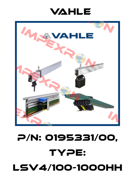 P/n: 0195331/00, Type: LSV4/100-1000HH Vahle