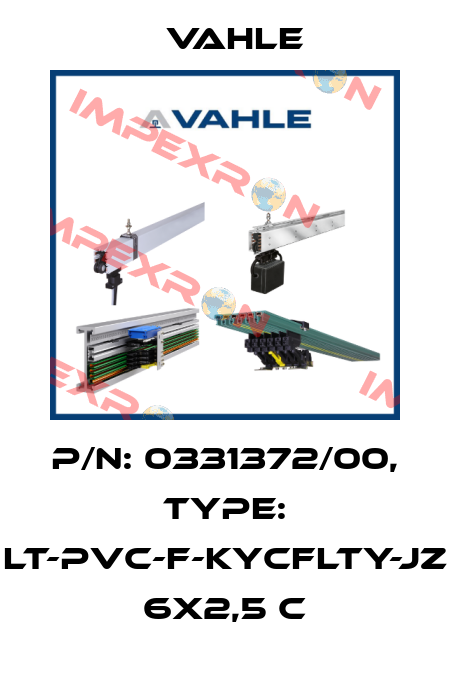 P/n: 0331372/00, Type: LT-PVC-F-KYCFLTY-JZ 6X2,5 C Vahle