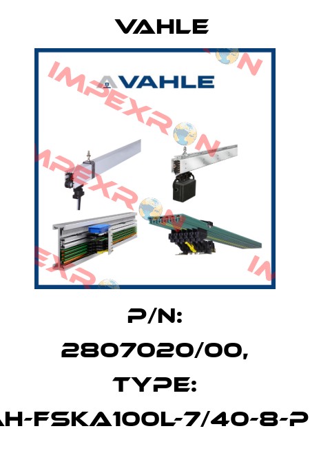 P/n: 2807020/00, Type: AH-FSKA100L-7/40-8-PC Vahle