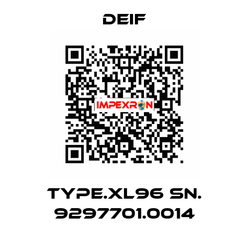 TYPE.XL96 SN. 9297701.0014 Deif