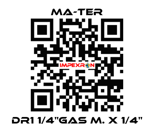 DR1 1/4"gas M. x 1/4" MA-TER