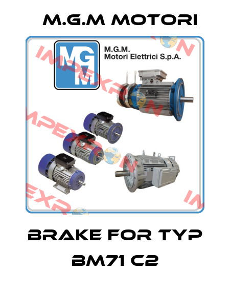brake for Typ BM71 C2 M.G.M MOTORI
