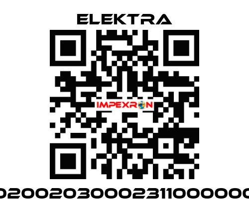 02002030002311000000 ELEKTRA