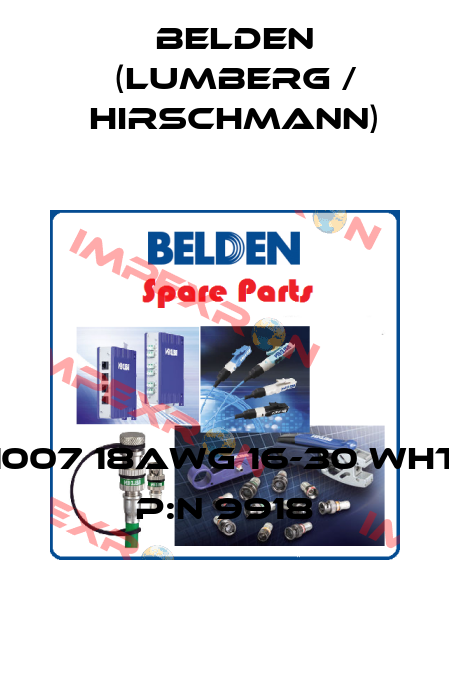 1007 18AWG 16-30 WHT p:n 9918 Belden (Lumberg / Hirschmann)