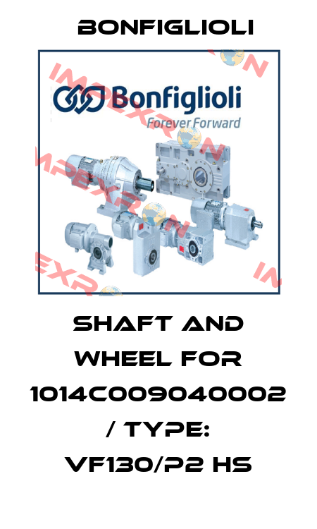 shaft and wheel for 1014C009040002 / Type: VF130/P2 HS Bonfiglioli