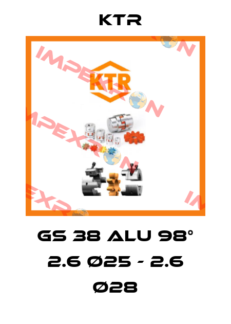 GS 38 Alu 98° 2.6 Ø25 - 2.6 Ø28 KTR