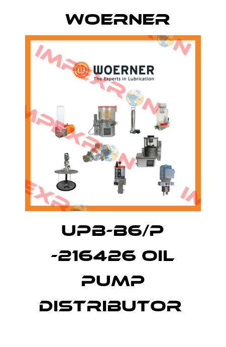 UPB-B6/P -216426 OIL PUMP DISTRIBUTOR  Woerner