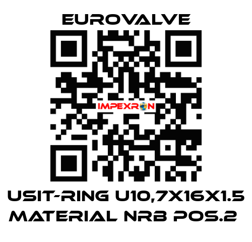 USIT-RING U10,7X16X1.5 MATERIAL NRB POS.2  Eurovalve
