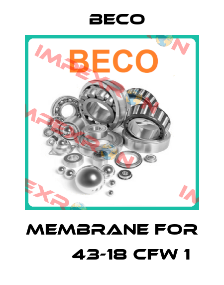 membrane for МВМ 43-18 CFW 1 Beco