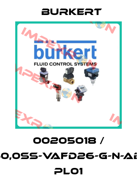00205018 / 2301-A2-40,0SS-VAFD26-G-N-ABN5-FA03* PL01 Burkert