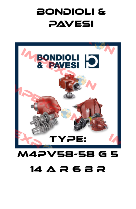 Type: M4PV58-58 G 5 14 A R 6 B R Bondioli & Pavesi
