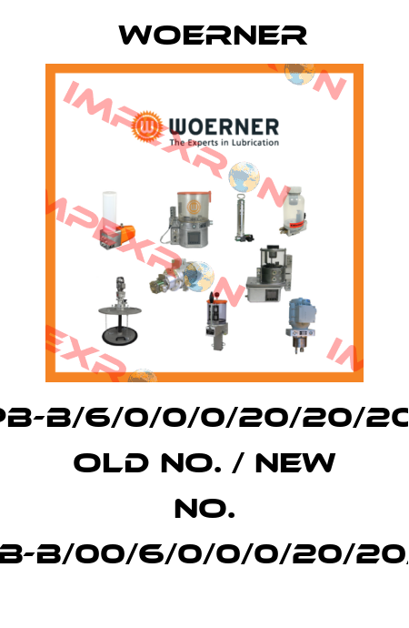 VPB-B/6/0/0/0/20/20/20/V old No. / new No. VPB-B/00/6/0/0/0/20/20/20 Woerner