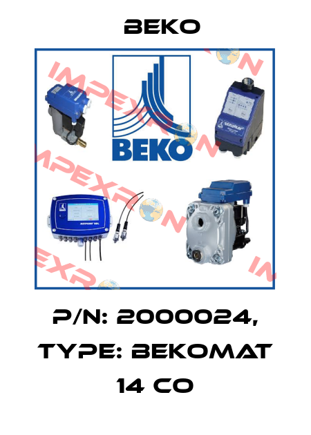 P/N: 2000024, Type: BEKOMAT 14 CO Beko