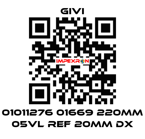 01011276 01669 220mm 05VL REF 20mm DX Givi