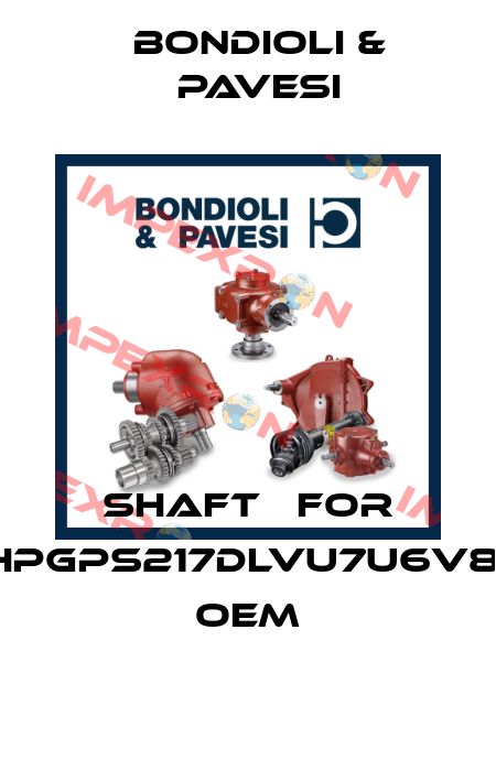shaft   for HPGPS217DLVU7U6V81 OEM Bondioli & Pavesi