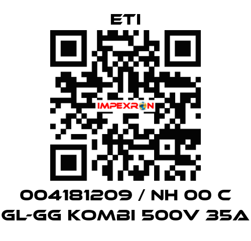 004181209 / NH 00 C gL-gG KOMBI 500V 35A Eti