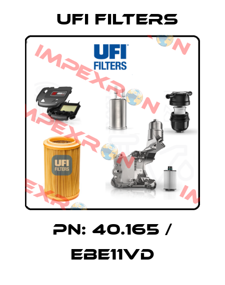 PN: 40.165 / EBE11VD Ufi Filters
