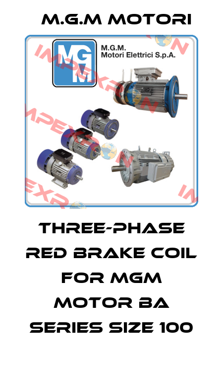 Three-phase red brake coil for MGM motor BA series size 100 M.G.M MOTORI