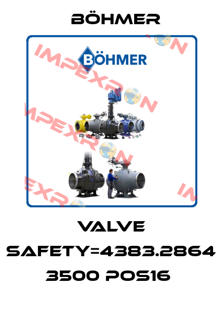 VALVE SAFETY=4383.2864 3500 POS16  Böhmer