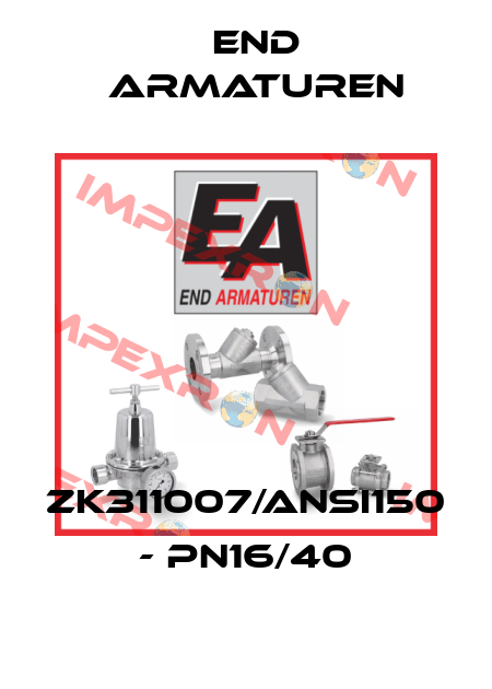 ZK311007/ANSI150 - PN16/40 End Armaturen
