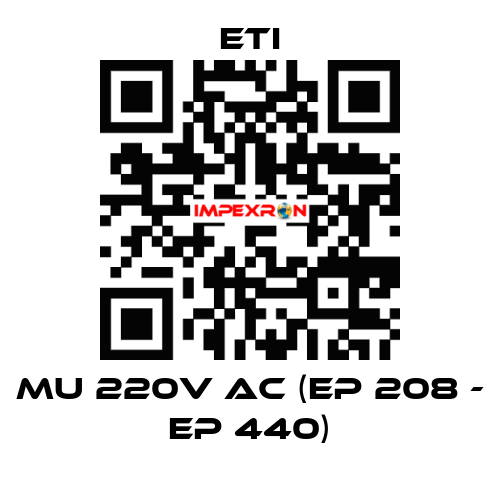 MU 220V AC (EP 208 - EP 440) Eti