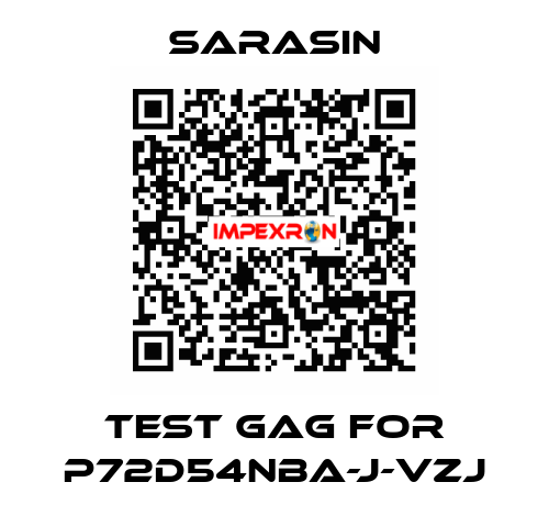 Test Gag for P72D54NBA-J-VZJ Sarasin