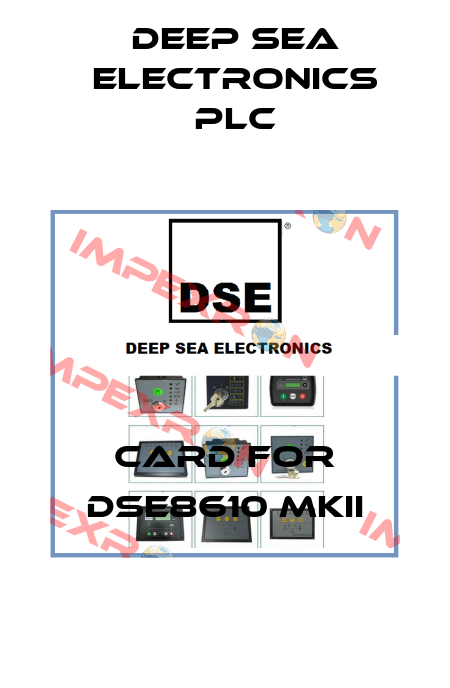 card for DSE8610 MKII DEEP SEA ELECTRONICS PLC