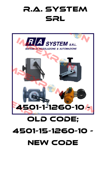 4501-1-1260-10 - old code; 4501-15-1260-10 - new code R.A. System Srl