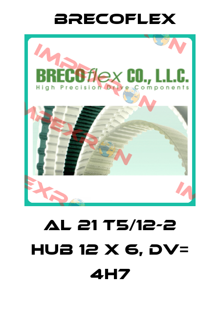 Al 21 T5/12-2 HUB 12 X 6, dv= 4H7 Brecoflex