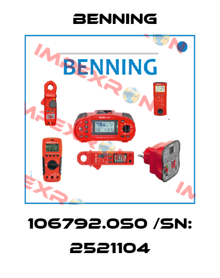 106792.0S0 /SN: 2521104 Benning