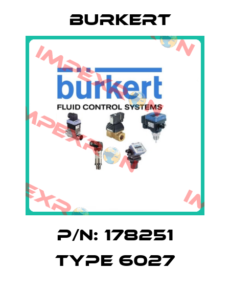 p/n: 178251 type 6027 Burkert