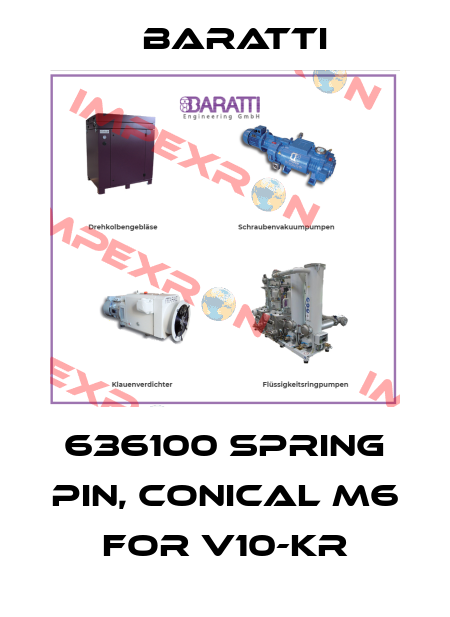 636100 Spring pin, conical M6 for v10-kr Baratti