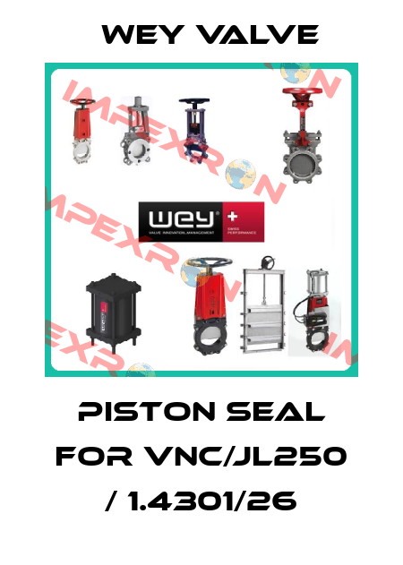 piston seal for VNC/JL250 / 1.4301/26 Wey Valve