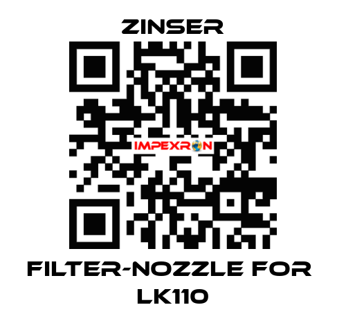 Filter-nozzle for  LK110 Zinser