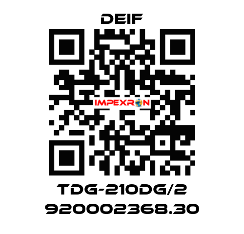 TDG-210DG/2 920002368.30 Deif